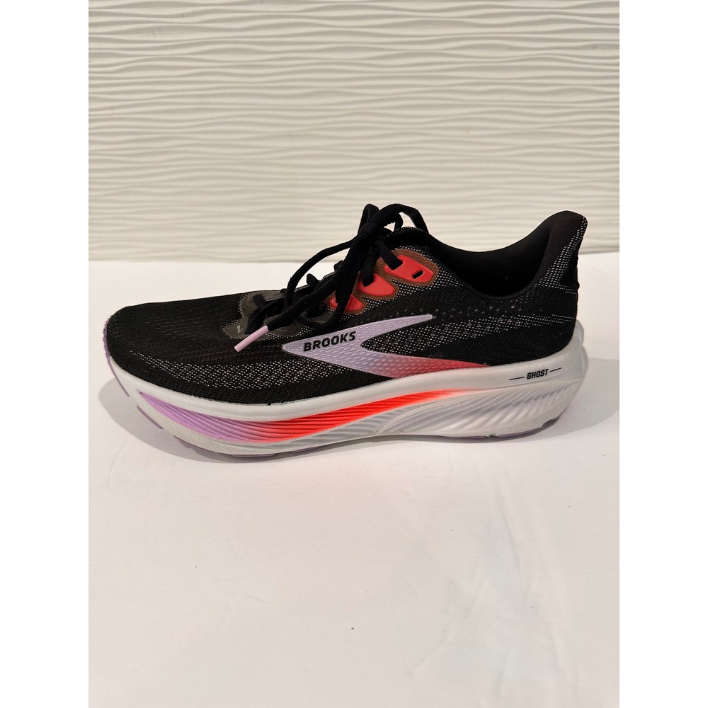 Brooks Ghost Max Running Shoes Womens Size 9 Black Pink 1204311B080